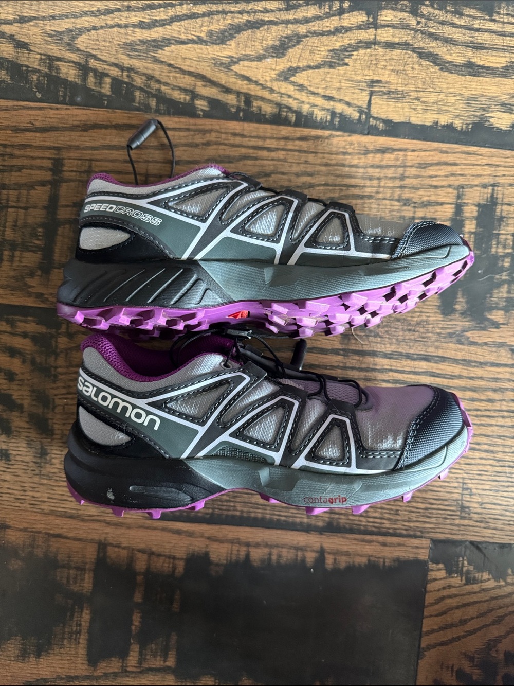 Salomon Women's Trail Running Shoes - Gray & Purple